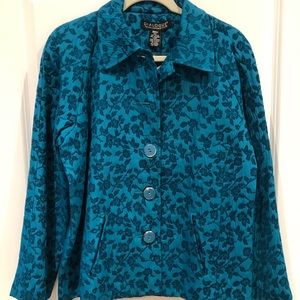 NWT Dialogue Peacock Blue Jacket Size Small